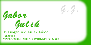 gabor gulik business card